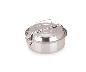 Secure Clamp Mechanism Stainless Steel <b>Travel</b> Food Pot with Flip Top Lid Kitchen Meal <b>Container</b> Injection Technics for Camping - Product Image 3