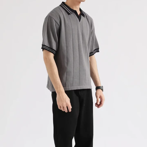 Men's Cotton Spandex Canvas Solid for T-<b>Shirt</b> with Embroidered Print Pattern Anti-wrinkle Casual Style - Product Image 3