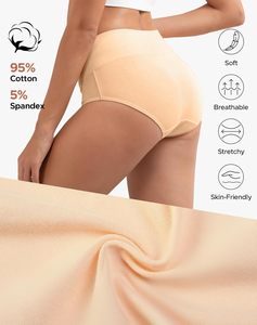 Braguitas de Algodón para Mujer, Tejidas, Ecológicas, de Secado Rápido, Cómodas, Elásticas, Transpirables, de Cintura Alta, para Uso Diario - Product Image 5