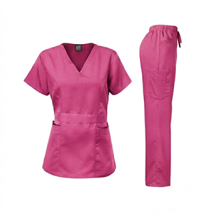 42020 Scrub <b>Sets</b> Medical Uniform Hospital Scrubs Short Sleeve Unisex In-Stock Wholesale Cheap - Product Image 3
