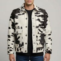 Veste en cuir véritable pour homme avec col montant et bordure sur les manches, respirante, coupe-vent, pour l'hiver, style décontracté, coupe régulière, matière épaisse