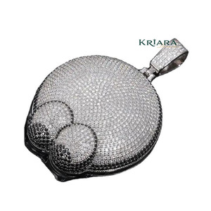 Pendentif Mickey Mouse en Moissanite Ronde Brillante, Argent 925 Plaqué Rhodium, Style Hip-Hop, Bijou Unisexe pour Usage Quotidien - Product Image 4