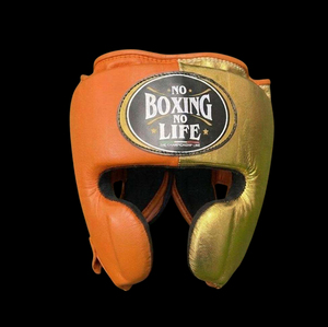 No Boxing No Life Ensemble de protection de boxe professionnel en cuir : Gants de boxe, protège-tête, protège-glandes, couleur personnalisable, à lacets, avec réglage du poignet - Product Image 2
