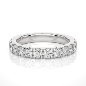 Bague en diamant naturel de 0,99 carat, or 18 carats, taille ronde, 12 pierres de diamants naturels, pour acheteur en gros d'Inde - Product Image 3
