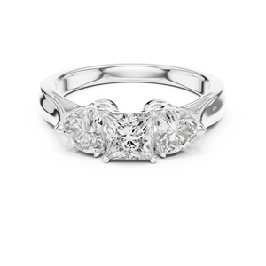 White Gold Finish 925 Sterling Silver Moissanite <b>Diamond</b> <b>Ring</b> Factory Wholesale Jewelry Manufacturer - Product Image 1
