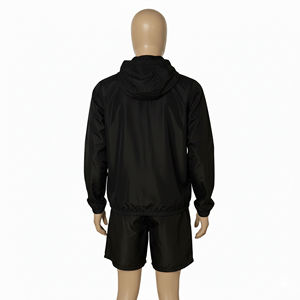 Customzie Windbreaker Hoodie & <b>Shorts</b> Set High Street Breathable Lightweight Nylon Double Lined Durable <b>Men's</b> Windbreaker Sets - Product Image 3
