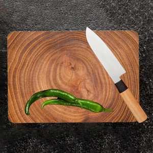 Planche à découper carrée en bois massif personnalisée avec poignée, épaisseur 1,5 cm, écologique, compatible lave-vaisselle, bloc de boucher pour cuisine - Product Image 5