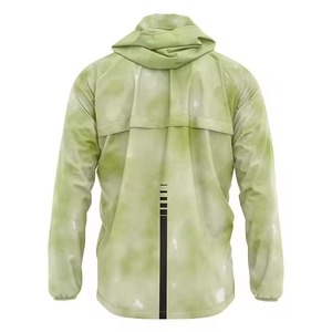 Men's Hooded Windbreaker <b>Jacket</b> Blue Cloud Print Quick Dry <b>Lightweight</b> Casual Zipper Front <b>Summer</b> Outdoor Wear - Product Image 3
