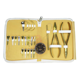 Kit Complet Tout-en-un d'Outils d'Installation d'Extensions Capillaires avec Pinces en Acier, Aiguilles, Boucles et Pinces à Cheveux pour le Séquençage - Product Image 1