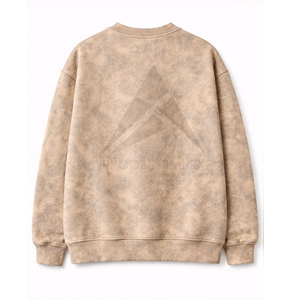 Acid Wash Mens Sweatshirt 300 GSM Cotton Fleece Oversized <b>Drop</b> Shoulder Vintage Style Streetwear Wholesale Process Impex - Product Image 2