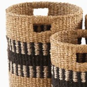 Cestas de Almacenamiento Decorativas Plegables Tejidas a Mano de Yute y Fibra Natural con Asas, Impermeables, para Decoración y Organización Ecológica del Hogar - Product Image 2