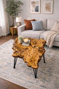 Golden Olive Burl <b>Coffee</b> <b>Table</b> Rustic Olive Wood Slab <b>Table</b> Artisan Burl Wood <b>Coffee</b> <b>Table</b> Mediterranean Olive Wood <b>Table</b> Wild - Product Image 4