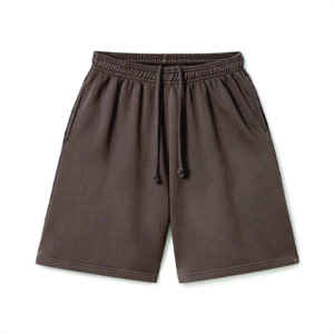 Shorts de felpa francesa de punto suave con cintura flexible, tela transpirable y silueta relajada para un confort máximo. - Product Image 1