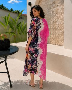 High Quality Designer Rayon <b>Kaftan</b> Solid Tie & Dye Washable <b>Summer</b> Daily Wear Regular Fit Sweetheart Neck Best Price by Supplier - Product Image 2