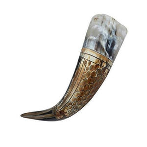 Cuerno de Beber Estilo Vikingo de Búfalo para Cerveza y Miel, Fabricado en India, Cuerno de Búfalo Pulido, Mejor Precio - Product Image 3