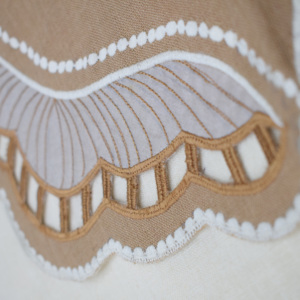 Servilletas de Lino Blancas Bordadas, Decoración de Mesa Hecha a Mano de Estilo Clásico para Decoración de Mesa del Hogar y Bodas - Product Image 3