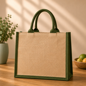 AMANI Custom Printed Small Jute Tote <b>Bag</b>-Eco-Friendly Reusable <b>Beach</b> & Shopping <b>Bag</b> with Shoulder Handle <b>for</b> Gifts - Product Image 4