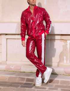 Conjunto Deportivo Personalizado de Otoño, Chaqueta con Cierre y Pantalones de Nailon con Bloques de Color, Secado Rápido, Resistente al Viento, para Hombre - Product Image 2