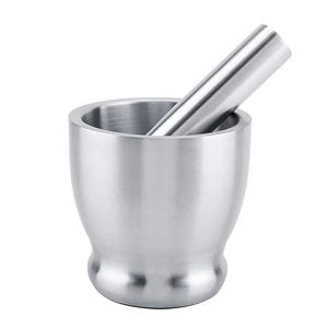 Stainless Steel Mortar and Pestle Set Heavy Duty Spice <b>Grinder</b> <b>Herb</b> Crusher Kitchen Masher Garlic Grinding Bowl - Product Image 1