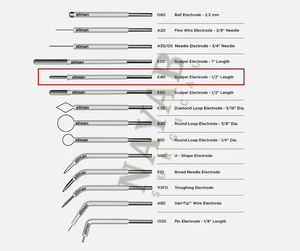 Electrodo de bisturí E4D compatible con Ellman Surgitron, paquete de 25 unidades |   Puntas de Cuchilla Electroquirúrgica de RF Desechables, Eje de 1/16 - Product Image 4