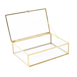 Customized Metal & Glass Storage <b>Box</b> With Metal Frame For Jewelry Organizers And Decorative Use - Product Image 5