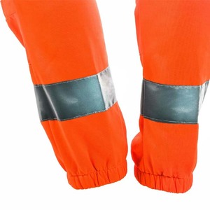 Custom Fluorescent Orange Silver Reflective Cargo Jogger <b>Pants</b> Men Multi Pocket High Visibility Workwear Private Label Clothing - Product Image 6