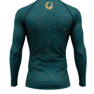 Ensemble de vêtements de sport pour homme, manches longues et leggings, vert turquoise, performance active, entraînement, compression, fitness, gym, sportswear, athlétique - Product Image 5