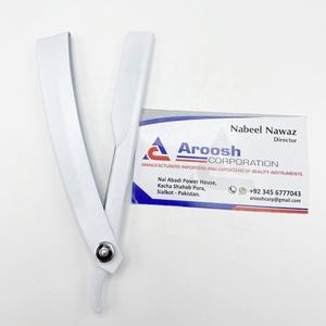 Maquinilla de afeitar de peluquero de acero inoxidable Manual profesional, herramienta de afeitado corporal y facial con logotipo personalizado de alta calidad, sostenible - Product Image 4