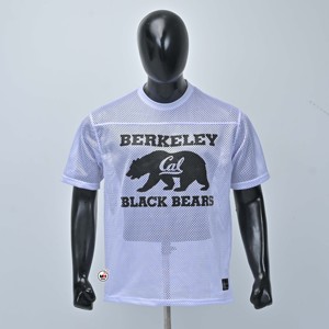 T-shirt en maille de haute qualité OEM Berkeley White Bears pour homme, manches courtes, col rond, respirant, coupe régulière, séchage rapide, logo personnalisé - Product Image 1