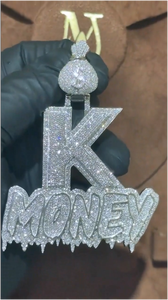 Collier avec pendentif personnalisé pour homme, argent sterling 925, style street rock hip hop, bijoux tendance avec lettres 3D, nom personnalisé - Product Image 2