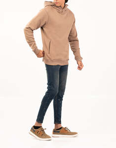 Sweat-shirts pour hommes en coton 100% de haute qualité, logo personnalisé brodé, coupe ample, écologiques, grandes tailles, teinture unie, automne - Product Image 2