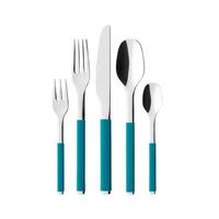 Ensemble de couverts en acier inoxydable avec manche en résine, design moderne de luxe, finition miroir, écologique, pour la décoration de la cuisine et de la maison, idéal comme cadeau