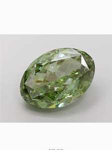 Diamante Ovalado de Corte Fantasía Verde Intenso Cultivado en Laboratorio, Certificado por IGI, para Joyería para Hombre y Mujer - Product Image 2