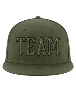 Gorra de Béisbol Snapback de 6 Paneles Verde Oliva de Primera Calidad con Panel Frontal Bordado en 3D, Unisex, Estilo Urbano, Ajustable - Product Image 3