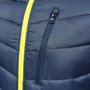 Chaqueta Acolchada con Capucha y Cuello Alto para Hombre, de Solid Traders, Casual, Resistente al Viento, con Cierre Frontal, Azul Grisáceo, 300g - Product Image 2