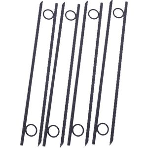 8pcs Grip 3/8x 18 Inch Steel Durable Heavy Duty Angled Ends <b>Tent</b> <b>Canopy</b> Ground Stakes Rebar Stake with Loop Accessory Set - Product Image 2