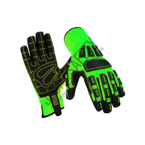 ถุงมือทำงานหนังสังเคราะห์ทนความร้อนสูง ป้องกันการสั่นสะเทือน อุปกรณ์ป้องกันสำหรับช่างและทำสวน อุปกรณ์นิรภัยส่วนบุคคล - Product Image 4