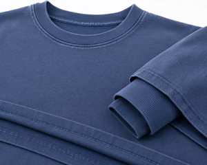 T-shirt à manches longues en coton à col rond pour homme, coupe oversize, double couche, avec logo frontal, anti-boulochage, style streetwear - Product Image 5