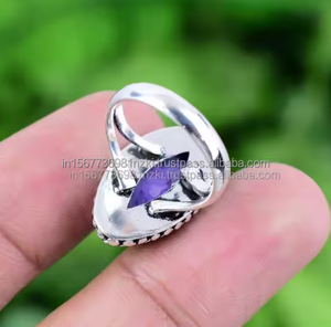 Anillo de boda de aniversario de compromiso hecho a mano con piedras preciosas de Plata de Ley 925 más vendido - Product Image 6