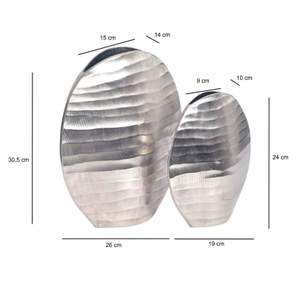 Ensemble de vases de table modernes en aluminium, faits à la main, hauteur 30,5 cm et 24 cm, pièce d'art décorative, exportation préférée - Product Image 1