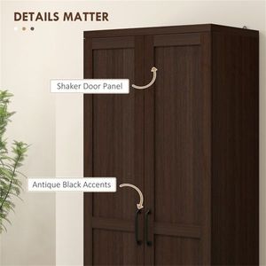 Mobile da Cucina in Legno Massello Stile Moderno, Armadio Multifunzionale con Pannelli in Compensato e Melamina, Arredamento per Soggiorno - Product Image 5
