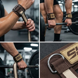 Correas de Levantamiento de Pesas para Entrenamiento Crossfit, Transpirables, Ligeras, Cómodas, de Algodón/Neopreno, Unisex, para Fitness - Product Image 6