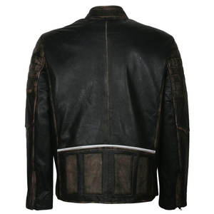 Waterproof Thick Motorcycle <b>Jacket</b> Original <b>Genuine</b> Sheep <b>Leather</b> <b>Jacket</b> For Men Vintage Biker Embossed Front Logo Premium - Product Image 4