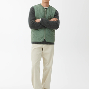 Men Hooded Puffer <b>Vest</b> Custom Adjustable Hem Quilted <b>Thermal</b> Heat Lining Gilet - Product Image 3