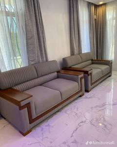 โซฟาผ้าดีไซน์ทันสมัยสำหรับใช้ในบ้าน ห้องนั่งเล่น อพาร์ทเมนต์ โรงแรม - โซฟาหุ้มเบาะนุ่มสบาย - Product Image 2