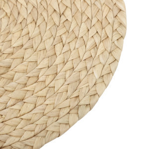 Hot Selling Natural Best Seller Set Of 40 <b>Hand</b>-Woven Water Hyacinth Placemats, Round <b>Heat</b>-Resistant Table Mats For Dining - Product Image 3