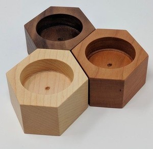 Élégant porte-bougie en bois pour la maison, les mariages, les événements et les cadeaux, bougie personnalisée en forme de bol pour la table et l'aromathérapie - Product Image 2