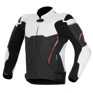 Pure Quality High Quality Professional Quality Custom Printed Leather Motorbike Jackets Flame Design for Men - Product Image 1