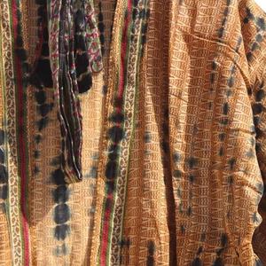 Nouvel arrivage de Robe Kimono tie-dye à la main Robe Kimono longue Robe Kimono Boho Usage quotidien Kimono pour femmes - Product Image 1