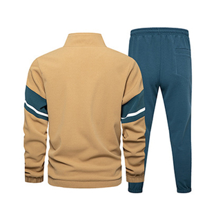 Custom Two Piece <b>Hooded</b> Sweatshirt Jogger Set Men’s <b>Zip</b> Up Tracksuit Set Sports Jacket Jogger Two Piece Training Wear - Product Image 5